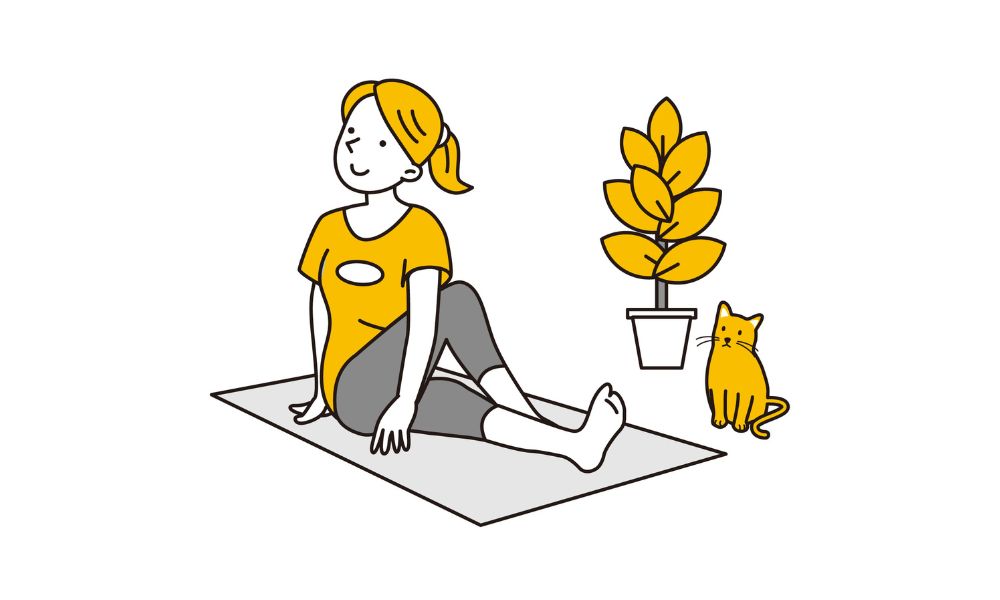 ストレッチする女性